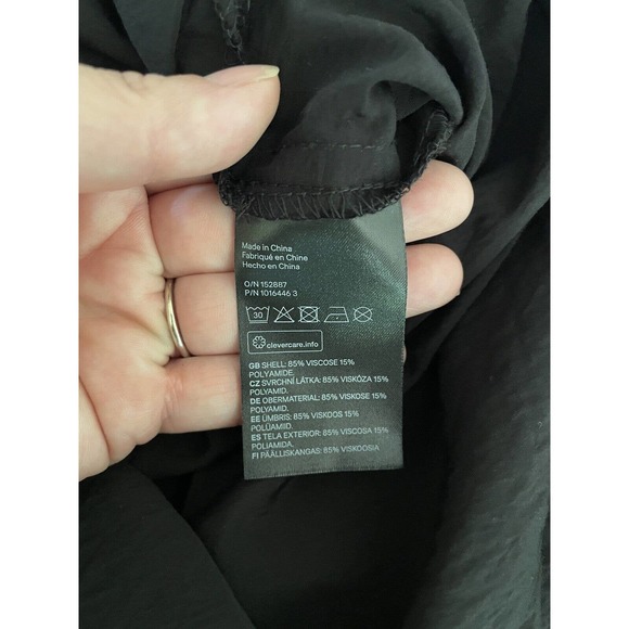 H&M Women’s Solid Black Dress High Slit Sleeveless Medium New With Tags - Picture 7 of 10